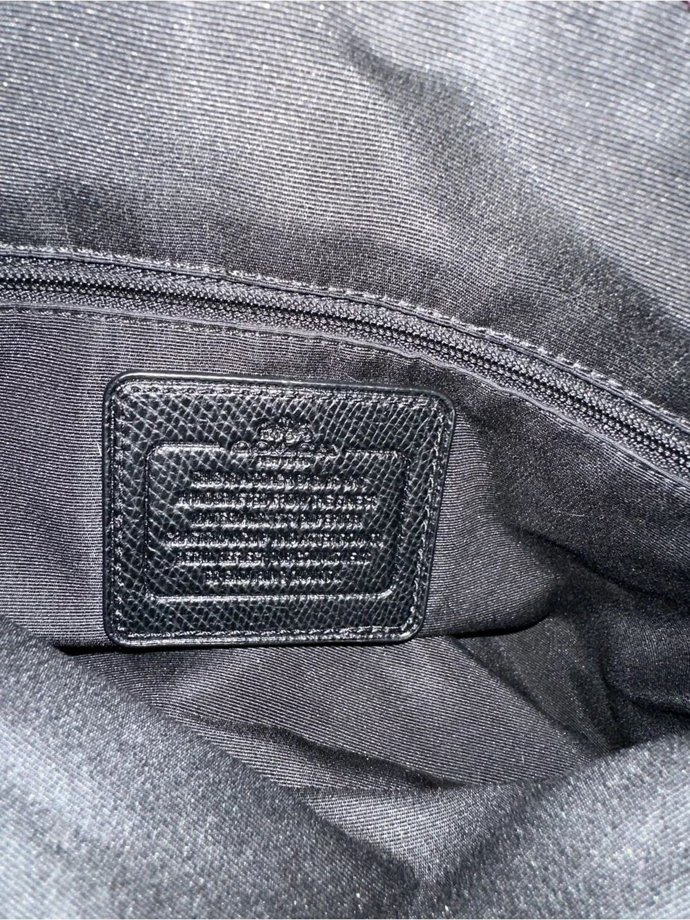 Coach Christie CarryAll Handbag in Black Pebble Grain Leather Double Zip Top EUC